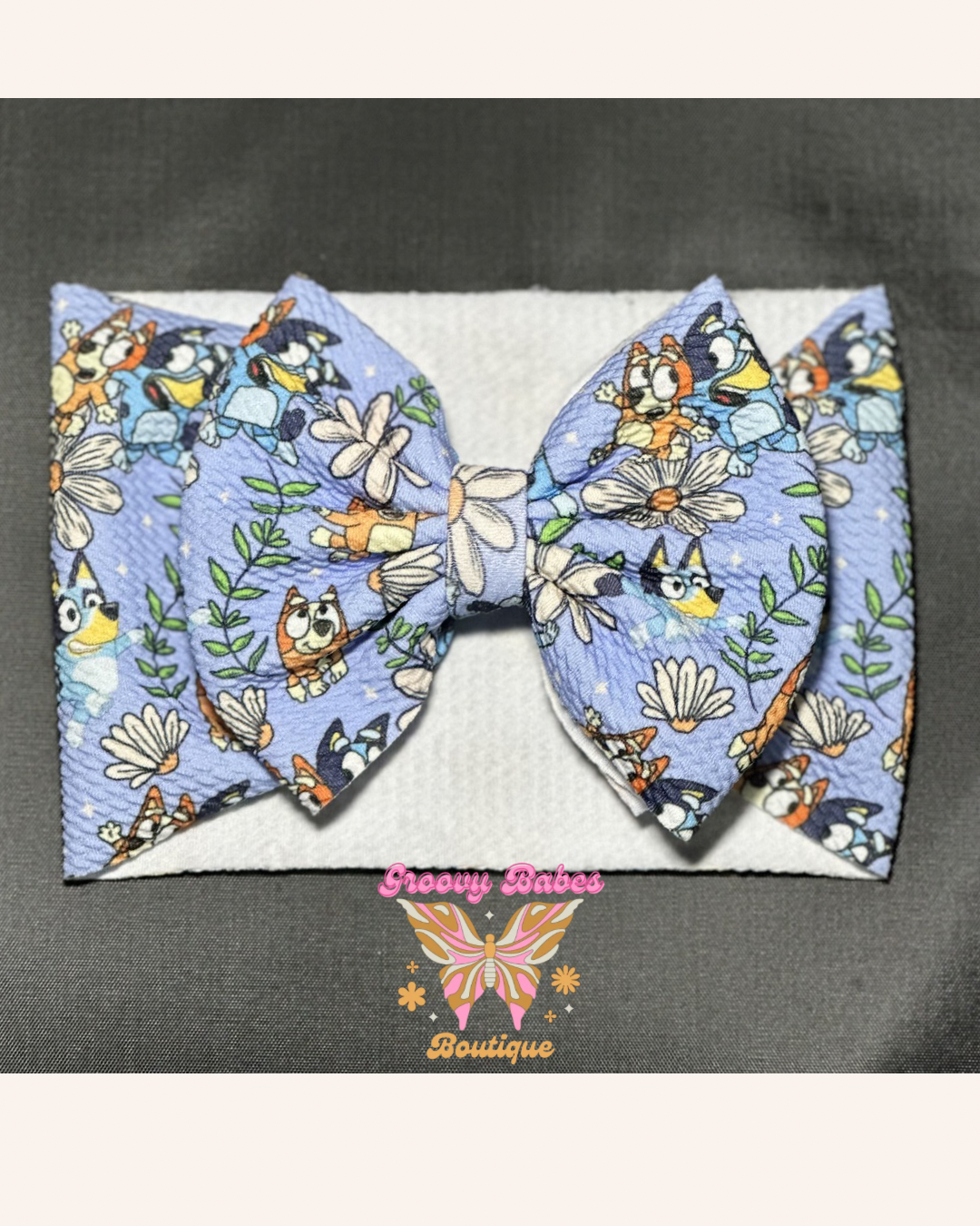 Floral Blue Dog Headwrap