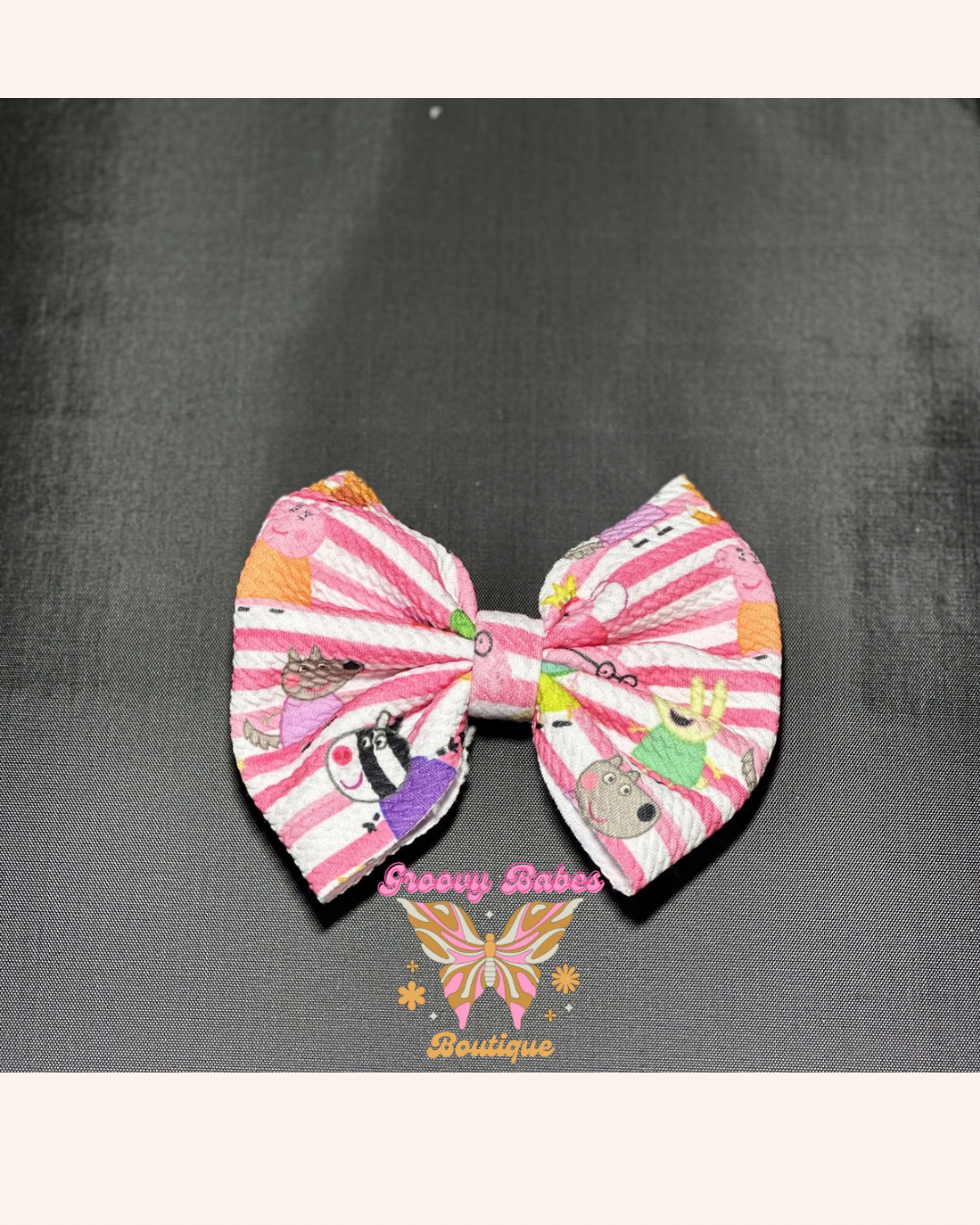 Pink Pig 5 Inch Bow